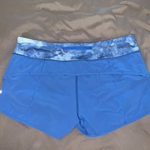 Lululemon speed up blue shorts